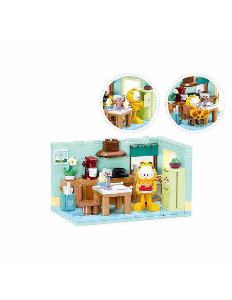 M38-B1225,Set de constructie 194 piese, Bucataria lui Garfield - Sluban