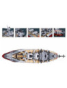 M38-B1102,Set de constructie Machete, 1849 piese, 2 in 1, Bismarck - Sluban