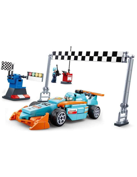 M38-B0762,Set de constructie Racing Team, 201 piese, Circuit - Sluban