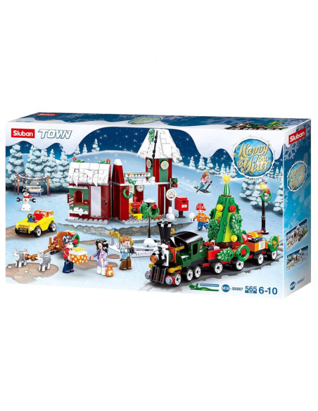 M38-B0887,Set de constructie Town, 565 piese, Satul lui Mos Craciun - Sluban