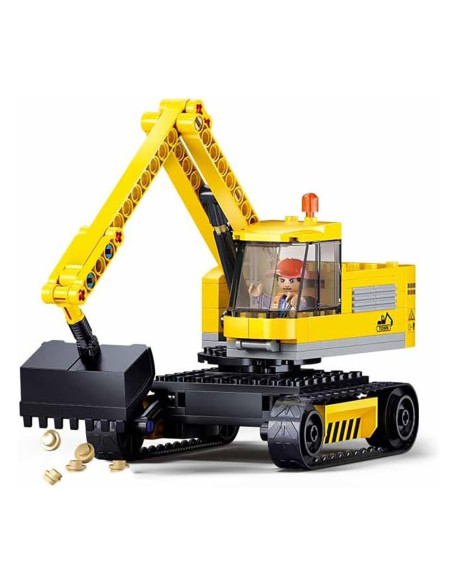 M38-B1196,Set de constructie Town, 152 piese, Excavator - Sluban