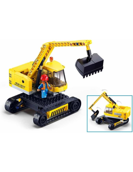 M38-B1196,Set de constructie Town, 152 piese, Excavator - Sluban