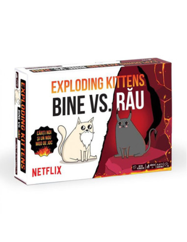 EKIEK12RO,Joc de societate Exploding Kittens, Bine vs. Rau