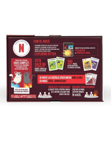 EKIEK12RO,Joc de societate Exploding Kittens, Bine vs. Rau