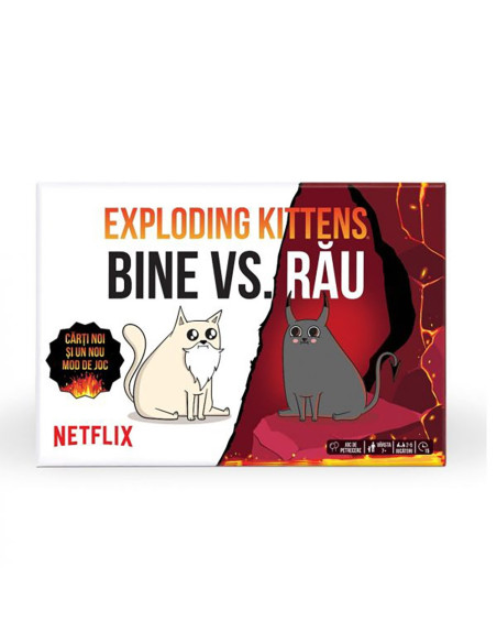 EKIEK12RO,Joc de societate Exploding Kittens, Bine vs. Rau