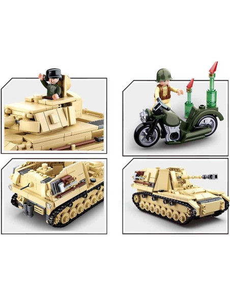 M38-B0693,Set de constructie Machete, 543 piese, Tanc Panzer - Sluban