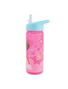 Sticla apa plastic cu pai S-COOL SC3402, 600 ml, Motiv happy rainbow