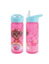 Sticla apa plastic cu pai S-COOL SC3402, 600 ml, Motiv happy rainbow