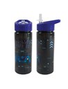 Sticla apa plastic cu pai S-COOL SC3405, 600 ml, Motiv game over