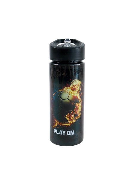 Sticla apa plastic cu pai S-COOL SC3404, 600 ml, Motiv play on