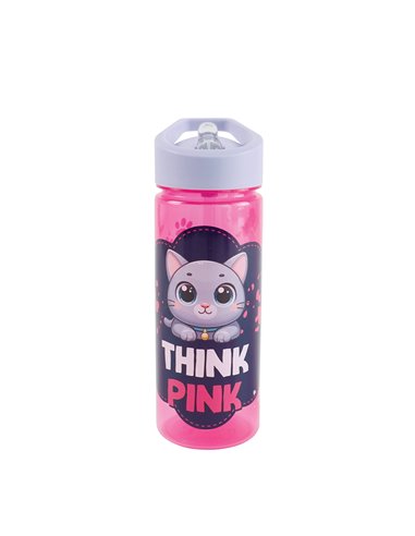 Sticla apa plastic cu pai S-COOL SC3401, 600 ml, Motiv play on