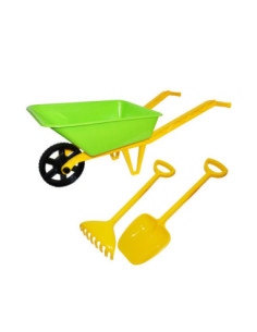 ROB-16031/Verde,Roaba cu lopata si grebla ROBENTOYS, Verde
