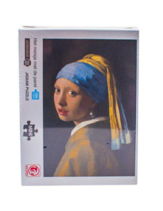 ROB-88323A,Puzzle carton mini, Fata cu cercel de perla, 1000 piese 2