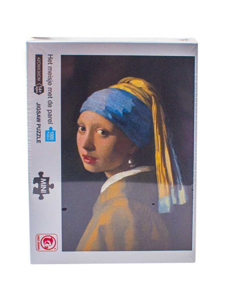 ROB-88323A,Puzzle carton mini, Fata cu cercel de perla, 1000 piese