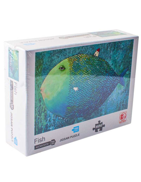 ROB-88322A,Puzzle carton mini, Peste, 1000 piese