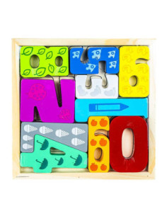 ROB-7252-1,Puzzle din lemn, Tetris - Cifre