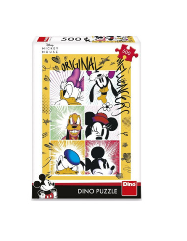 ROB-502635,Puzzle 500 piese, Gasca lui Mickey - DINO TOYS