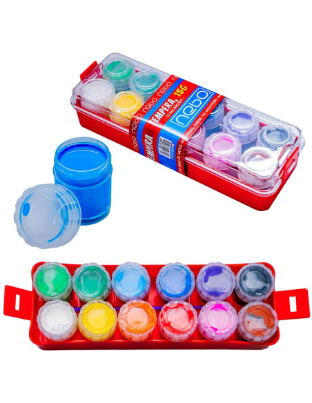 ROB-16700,Tempera, 15g, 12 culori/set - NEBO