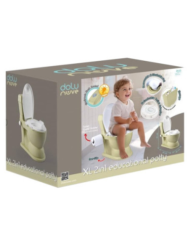 ROB-7563,Olita tip WC, cu sunet, XL, 2in1, Verde - Dolu