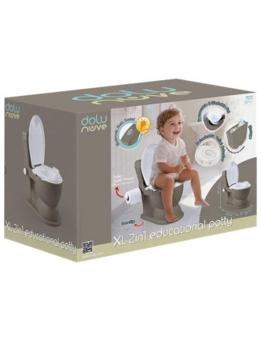 ROB-7564,Olita tip WC, cu sunet, XL, 2in1, Gri - Dolu