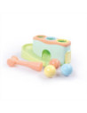 ROB-5195,Jucarie bebelusi, Sortator cu ciocanel si bile, Pastel - Dolu