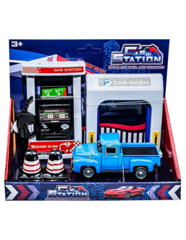 ROB-890-40A,Benzinarie cu spalatorie + camioneta, 5 piese/set
