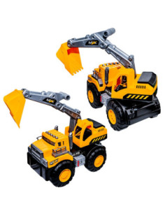 ROB-719-13D,Camion cu excavator, cu lumina si sunet, 41x21x27 cm