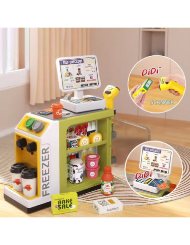 ROB-668-172,Play set Supermarket, cu lumina si sunet, 46 piese