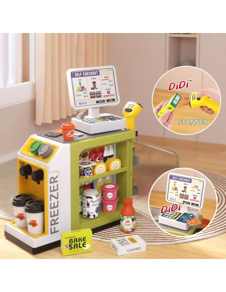 ROB-668-172,Play set Supermarket, cu lumina si sunet, 46 piese