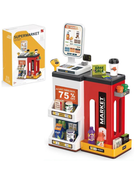 ROB-668-148,Play set Supermarket, cu lumina si sunet, 47 piese