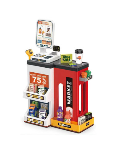 ROB-668-148,Play set Supermarket, cu lumina si sunet, 47 piese