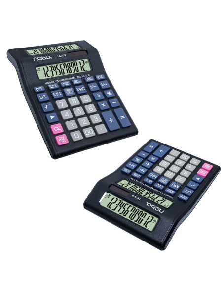 ROB-16909,Calculator de birou, multifunctional, 12 digiti, ecran dublu - NEBO
