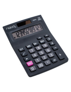 ROB-16910,Calculator de birou, 12 digiti, cu baterii si incarcare solara - NEBO