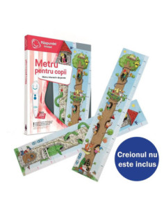 ROB-86334,Raspundel istetel, Carte metru pentru copii, ALBI - Blackfire