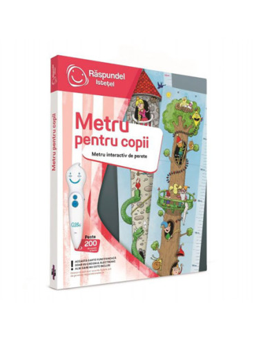 ROB-86334,Raspundel istetel, Carte metru pentru copii, ALBI - Blackfire