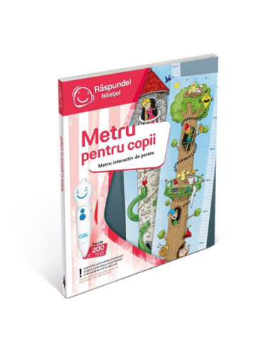 ROB-86334,Raspundel istetel, Carte metru pentru copii, ALBI - Blackfire