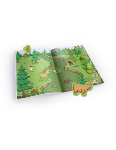 ROB-63120,Raspundel istetel, Carte cu autocolante, Animale, ALBI - Blackfire