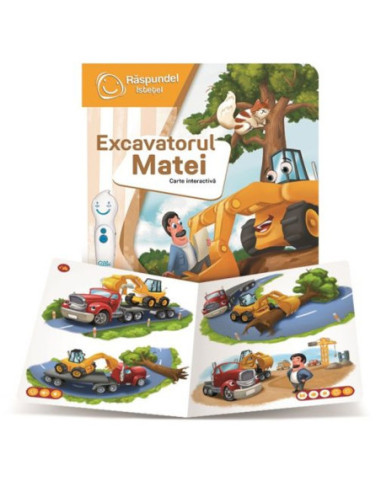 ROB-87508,Raspundel istetel, Carte - Excavatorul Matei, ALBI - Blackfire