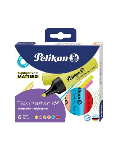 Textmarker Pelikan 490 - Set 6 Culori