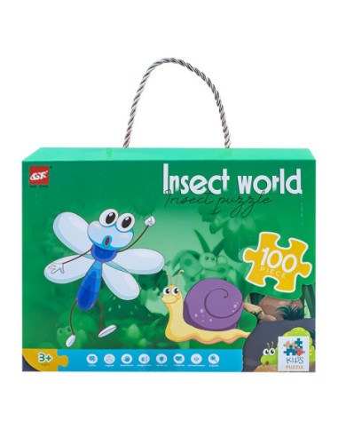 ROB-61004,Puzzle in gentuta, Insecte, 100 piese
