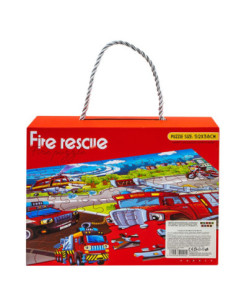 ROB-66310,Puzzle in gentuta, Pompieri, 63 piese