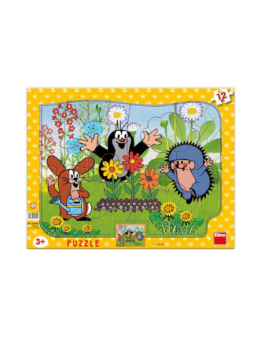 ROB-303041,Puzzle 12 piese, Cartita in gradina - DINO TOYS