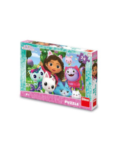 ROB-351707,Puzzle 24 piese, Casa de papusi a lui Gabby - DINO TOYS