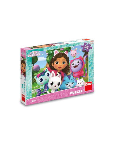 ROB-351707,Puzzle 24 piese, Casa de papusi a lui Gabby - DINO TOYS