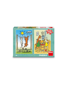 ROB-381599,Puzzle 2x48 piese, Catel si pisica - DINO TOYS 2