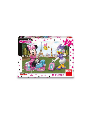ROB-351561,Puzzle 24 piese, Minnie in Paris - DINO TOYS
