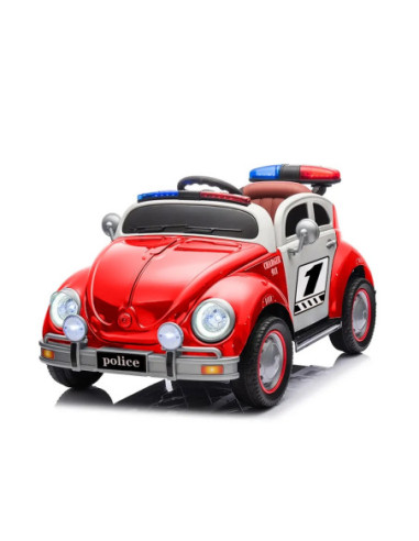 ROB-801P/Rosu,Masina politie cu acumulator, 2 motoare, 12V, Rosu