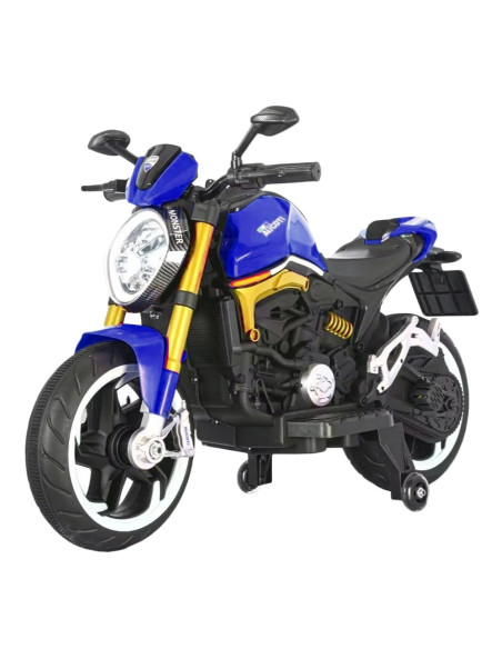 MH-666/Albastru,Motocicleta cu acumulator, 1 motor, 12V, 4A, Albastru