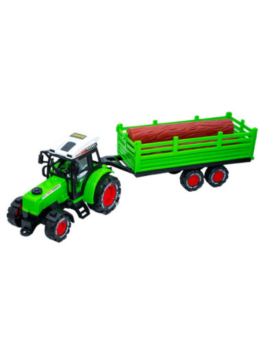 ROB-658-3A,Tractor cu frictiune + remorca cu lemne