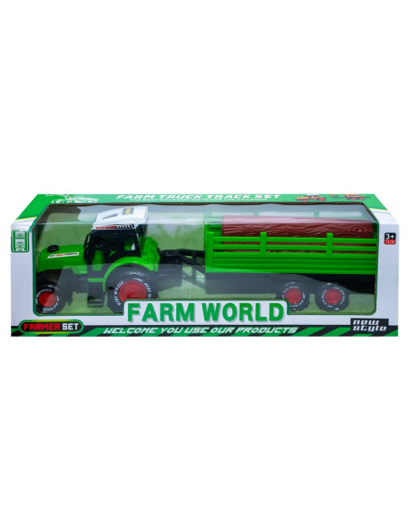 ROB-658-3A,Tractor cu frictiune + remorca cu lemne
